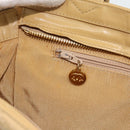 CHANEL Matelasse Tote Bag Patent Leather Beige Gold CC Auth bs35345-20