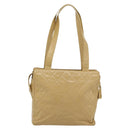 CHANEL Matelasse Tote Bag Patent Leather Beige Gold CC Auth bs35345-3
