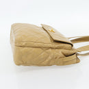 CHANEL Matelasse Tote Bag Patent Leather Beige Gold CC Auth bs35345-5