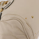 Chloe Paddington Hand Bag Leather Ivory Gold Silver Auth bs35349M-10