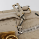 Chloe Paddington Hand Bag Leather Ivory Gold Silver Auth bs35349M-17