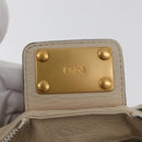 Chloe Paddington Hand Bag Leather Ivory Gold Silver Auth bs35349M-18
