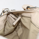 Chloe Paddington Hand Bag Leather Ivory Gold Silver Auth bs35349M-23