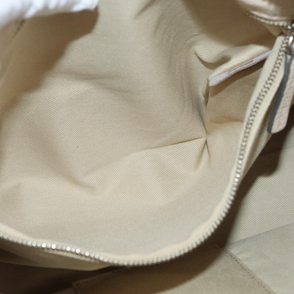 Chloe Paddington Hand Bag Leather Ivory Gold Silver Auth bs35349M