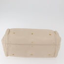 Chloe Paddington Hand Bag Leather Ivory Gold Silver Auth bs35349M-9
