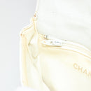 CHANEL Bicolore Waist Bag Lamb Skin White Gold CC Auth bs35350-20