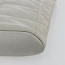CHANEL Choco Bar Handtasje Nylon Zilver CC Auth bs35353-10