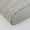 CHANEL Choco Bar Handtasje Nylon Zilver CC Auth bs35353-11