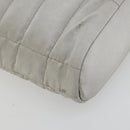 CHANEL Choco Bar Handtasje Nylon Zilver CC Auth bs35353-13