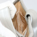 CHANEL Choco Bar Handtasje Nylon Zilver CC Auth bs35353-20