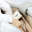 CHANEL Choco Bar Handtasje Nylon Zilver CC Auth bs35353-22