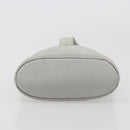 CHANEL Choco Bar Handtasje Nylon Zilver CC Auth bs35353-9