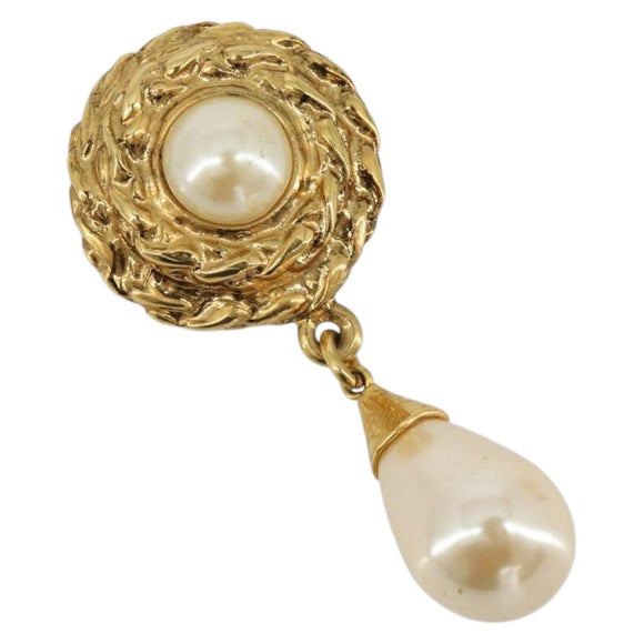 SAINT LAURENT Brooch metal Gold Auth bs35355A