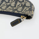Christian Dior Trotter Canvas Zadeltasje Muntzakje Marine Goud Auth bs35356-12