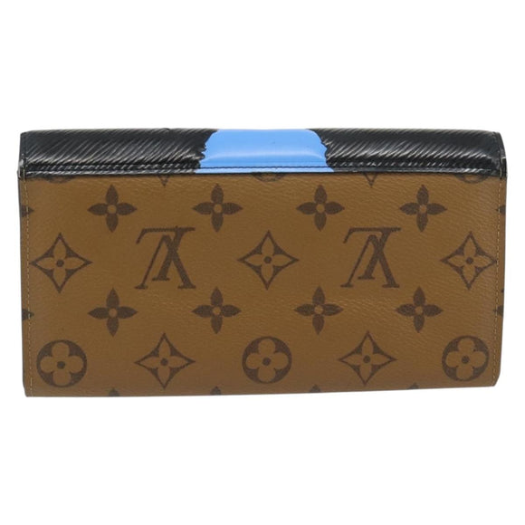 LOUIS VUITTON Monogram Reverse Portefeuille Sarah Wallet M67255 LV Auth bs35359