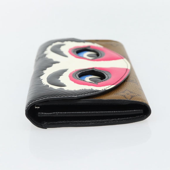 LOUIS VUITTON Monogram Reverse Portefeuille Sarah Wallet M67255 LV Auth bs35359