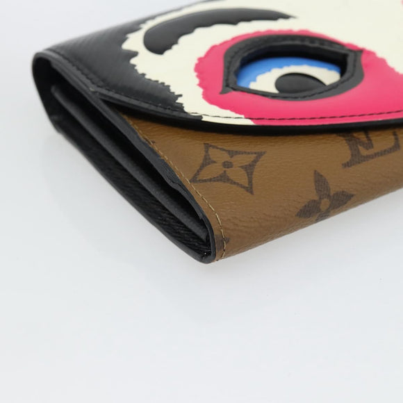 LOUIS VUITTON Monogram Reverse Portefeuille Sarah Wallet M67255 LV Auth bs35359