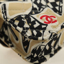 CHANEL Matelasse Chain Shoulder Pouch Nylon Beige Gold CC Auth bs35360SAM-16