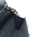 CHANEL Matelasse Chain Shoulder Pouch Nylon Beige Gold CC Auth bs35360SAM-20
