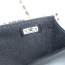 CHANEL Matelasse Chain Shoulder Pouch Nylon Beige Gold CC Auth bs35360SAM-11