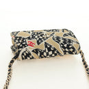 CHANEL Matelasse Chain Shoulder Pouch Nylon Beige Gold CC Auth bs35360SAM-6