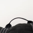 HERMES Hand Bag Canvas 3 Set Gray Black Brown Auth bs35362-13