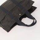 HERMES Hand Bag Canvas 3 Set Gray Black Brown Auth bs35362-5
