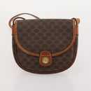CELINE Macadam Canvas Shoulder Bag PVC Leather 2 Set Brown Auth bs35363-10