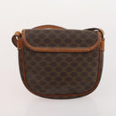 CELINE Macadam Canvas Shoulder Bag PVC Leather 2 Set Brown Auth bs35363-11