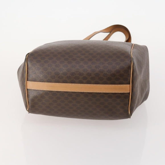 CELINE Macadam Canvas Shoulder Bag PVC Leather 2 Set Brown Auth bs35363