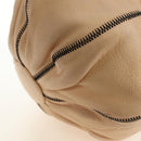 CHANEL Chain Purse Hand Bag Lamb Skin Beige Silver CC Auth bs35366V-20