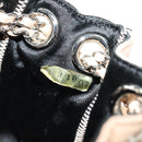 CHANEL Chain Purse Hand Bag Lamb Skin Beige Silver CC Auth bs35366V-11
