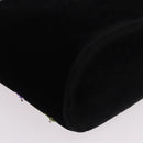 Salvatore Ferragamo Beads Hand Bag Velor Black Silver Auth bs35367A-15