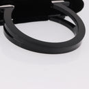 Salvatore Ferragamo Beads Hand Bag Velor Black Silver Auth bs35367A-7