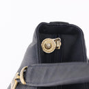 VERSACE Hand Bag Leather Navy Gold Auth bs35368-10