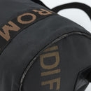 FENDI Handtasche Canvas 2-Wege Schwarz Gold Auth bs35369-14