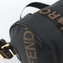 FENDI Handtasche Canvas 2-Wege Schwarz Gold Auth bs35369-15