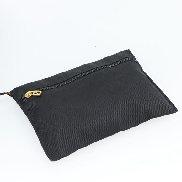 FENDI Handtasche Canvas 2-Wege Schwarz Gold Auth bs35369