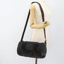 FENDI Handtasche Canvas 2-Wege Schwarz Gold Auth bs35369-25