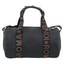 FENDI Handtasche Canvas 2-Wege Schwarz Gold Auth bs35369-3