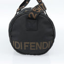 FENDI Handtasche Canvas 2-Wege Schwarz Gold Auth bs35369-4