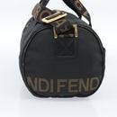 FENDI Handtasche Canvas 2-Wege Schwarz Gold Auth bs35369-5