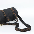 FENDI Handtasche Canvas 2-Wege Schwarz Gold Auth bs35369-9