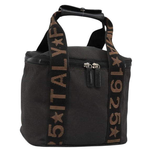 FENDI Handtasche Canvas Schwarz Silber Auth bs35371