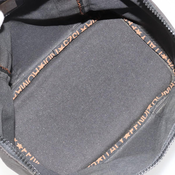 FENDI Handtasche Canvas Schwarz Silber Auth bs35371