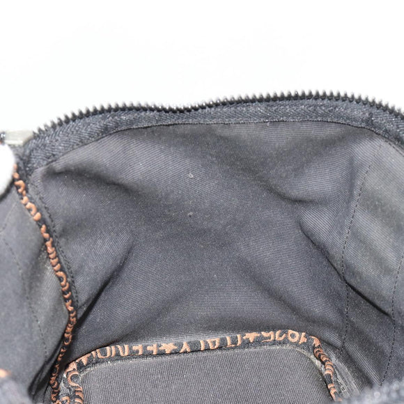 FENDI Handtasche Canvas Schwarz Silber Auth bs35371