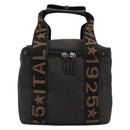 FENDI Handtasche Canvas Schwarz Silber Auth bs35371-2