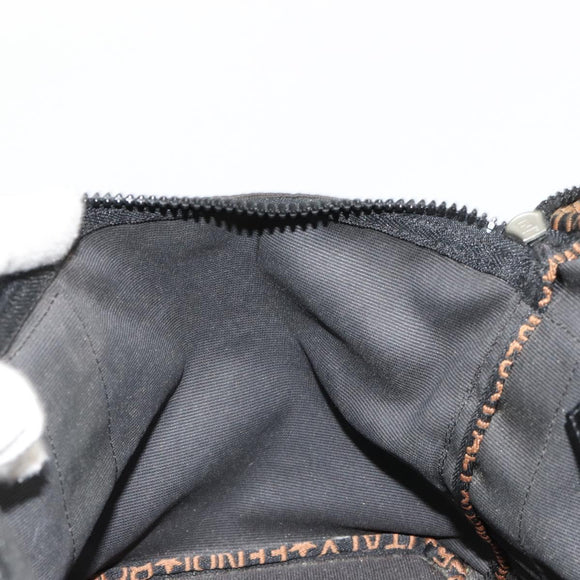 FENDI Handtasche Canvas Schwarz Silber Auth bs35371
