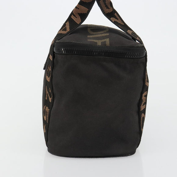FENDI Handtasche Canvas Schwarz Silber Auth bs35371