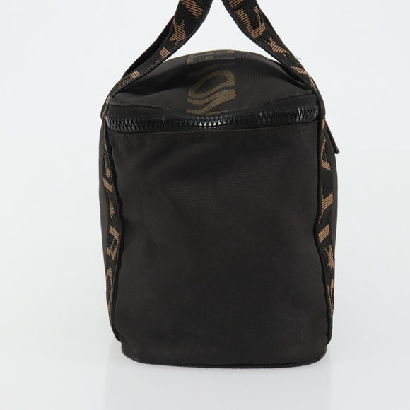 FENDI Handtasche Canvas Schwarz Silber Auth bs35371